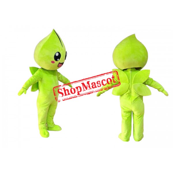 Green Water Drop Mascot Costume