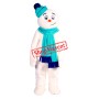 Smiling Snowman Mascot Costume