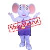 Purple Elephant Mascot Costume