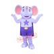Purple Elephant Mascot Costume