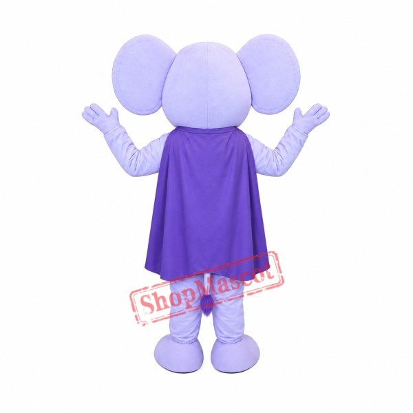 Purple Elephant Mascot Costume Purple Elephant Mascot Costume