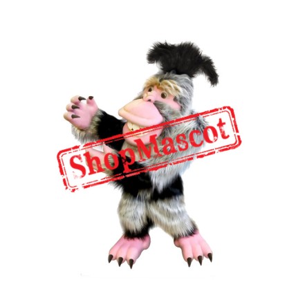 White Long Furry Monkey Mascot Costume