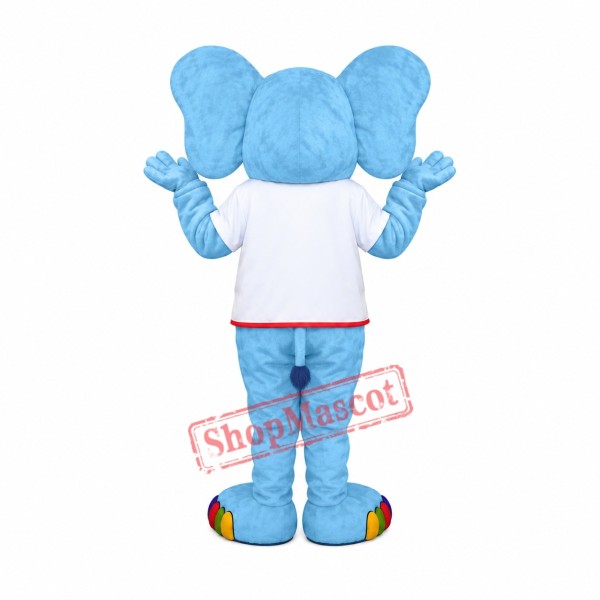 Sport Blue Elephant Mascot Costume