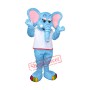 Sport Blue Elephant Mascot Costume
