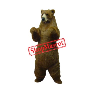 Realistic Grizzly Bear Mascot Costume Realistic Grizzly Bear Mascot Costume