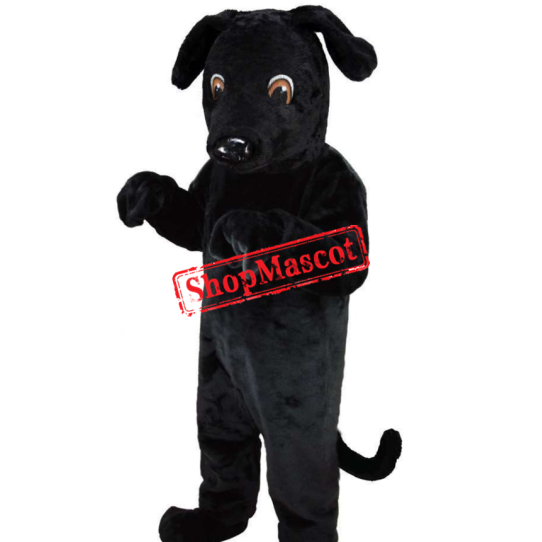 Top Quality Back Dog Mascot Costume