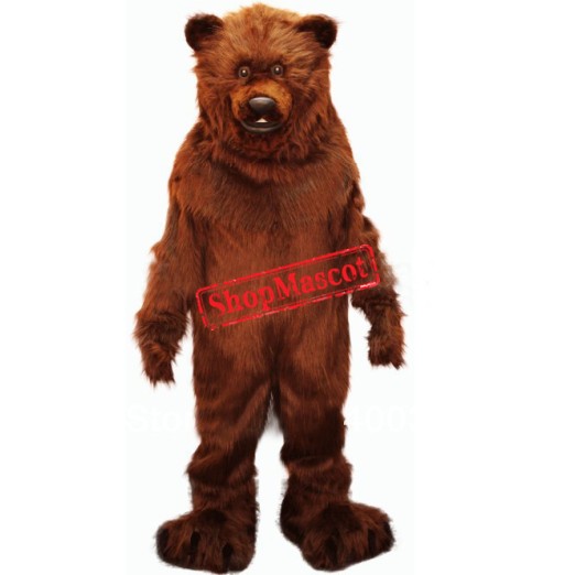 Friendly Grizzly Bear Mascot Costume