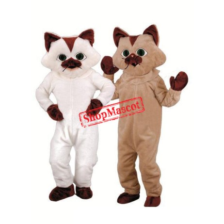 Brown and White Cat Costume Halloween Mascot Costume