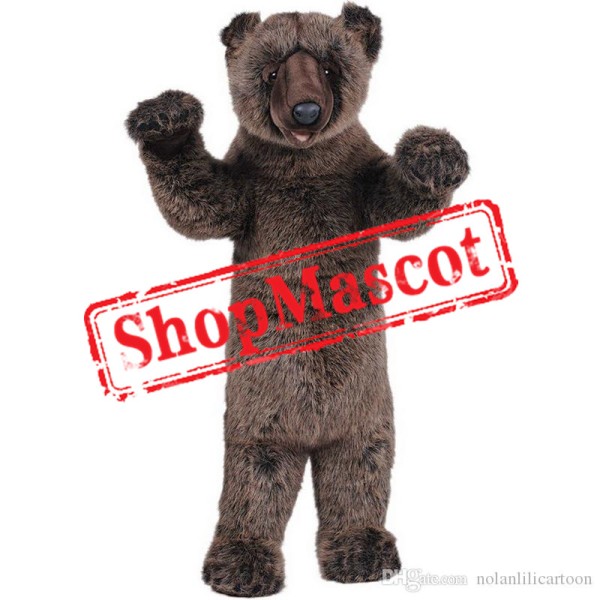 Black Grizzly Bear Mascot Costume