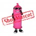 Pink Condom Mascot Costume