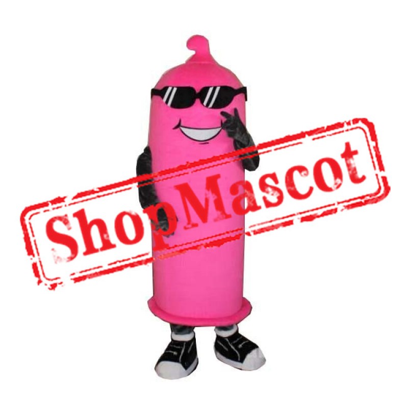 Pink Condom Mascot Costume