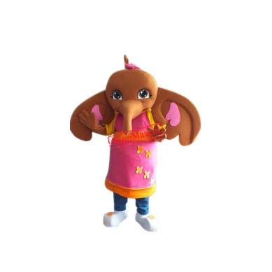 Sula Baby Elephant Brown Mascot Costume