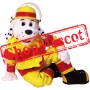 Earnest Fire Dog Mascot Costume