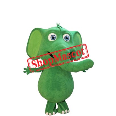 Super Cute Green Elephant Mascot Costume Super Cute Green Elephant Mascot Costume