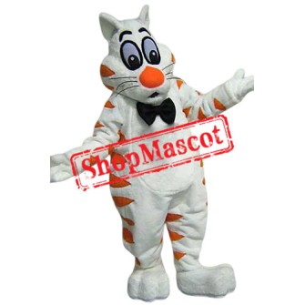 White Fat Cat Mascot Costume