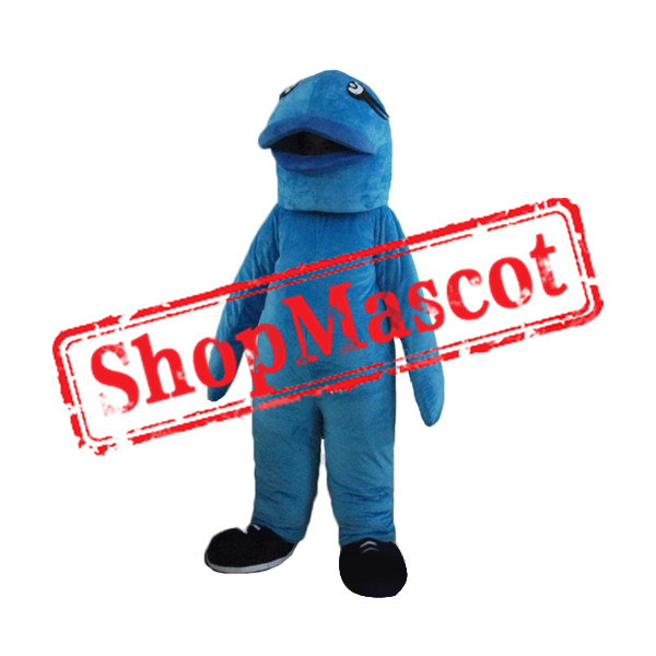 Cute Blue Fish Mascot Costume Free Shipping