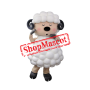 Funny White Sheep Mascot Costume