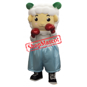 Boxer Sheep Mascot Costume