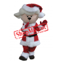 Cute Christmas Sheep Mascot Costume