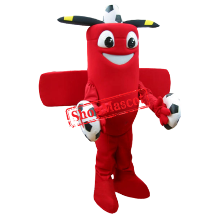 Red Plane Mascot Costume