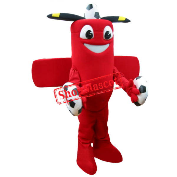 Red Plane Mascot Costume
