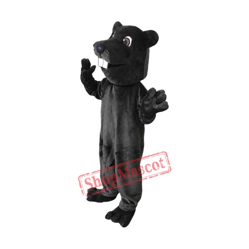 Black Hamster Mascot Costume Black Hamster Mascot Costume