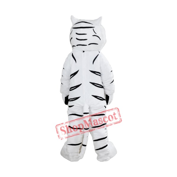 Fierce White Tiger Mascot Costume Fierce White Tiger Mascot Costume