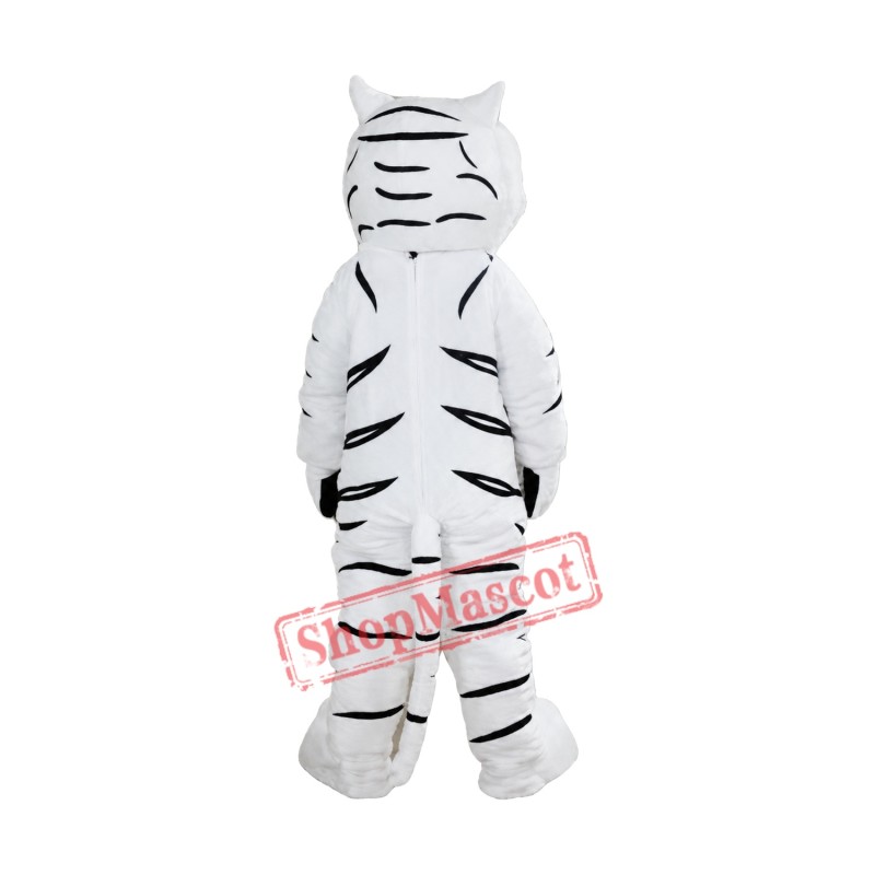 Fierce White Tiger Mascot Costume