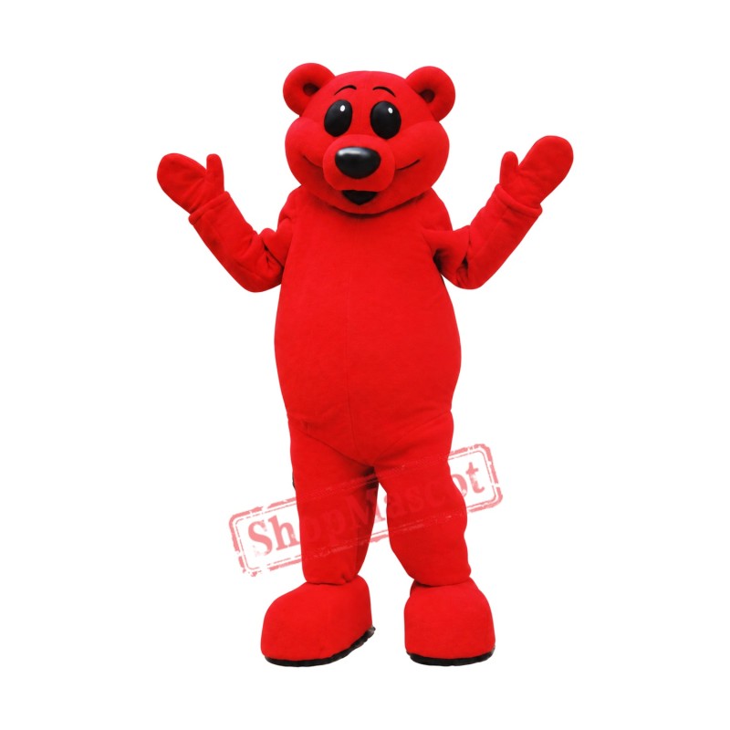 Red Lightweight Bear Mascot Costume Red Lightweight Bear Mascot Costume