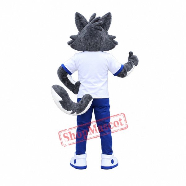 Friendly Lightweight Wolf Mascot Costume Friendly Lightweight Wolf Mascot Costume