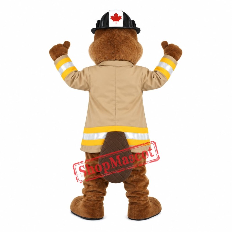 Fire Protection Beaver Mascot Costume