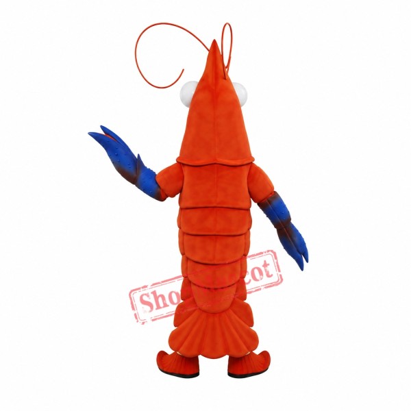 Happy Lightweight Prawn Mascot Costume Happy Lightweight Prawn Mascot Costume