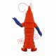 Happy Lightweight Prawn Mascot Costume Happy Lightweight Prawn Mascot Costume