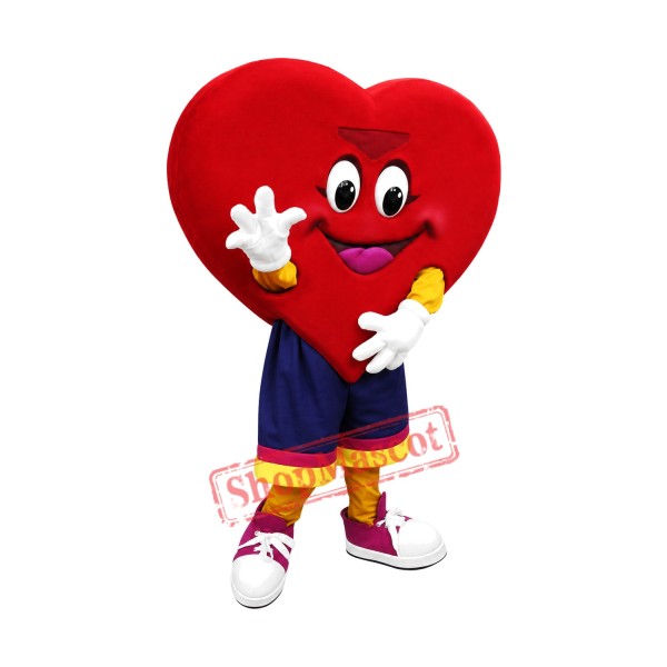 Happy Lightweight Heart Mascot Costume Happy Lightweight Heart Mascot Costume