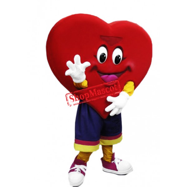 Happy Lightweight Heart Mascot Costume