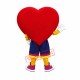 Happy Lightweight Heart Mascot Costume Happy Lightweight Heart Mascot Costume