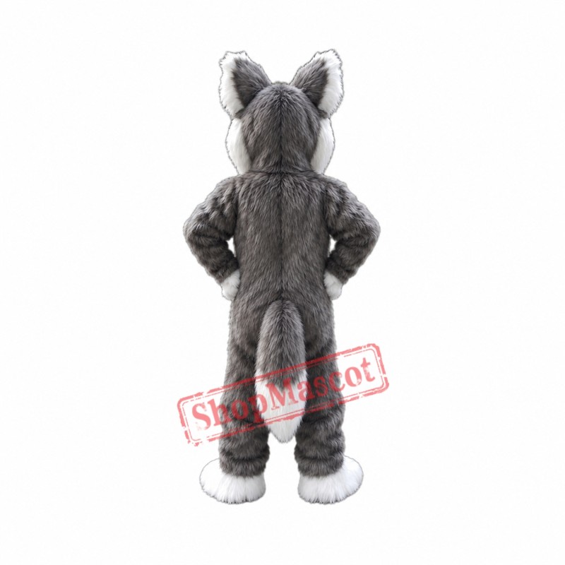 Gray Husky Dog Mascot Costume Gray Husky Dog Mascot Costume