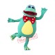 Happy Green Frog Mascot Costume Happy Green Frog Mascot Costume
