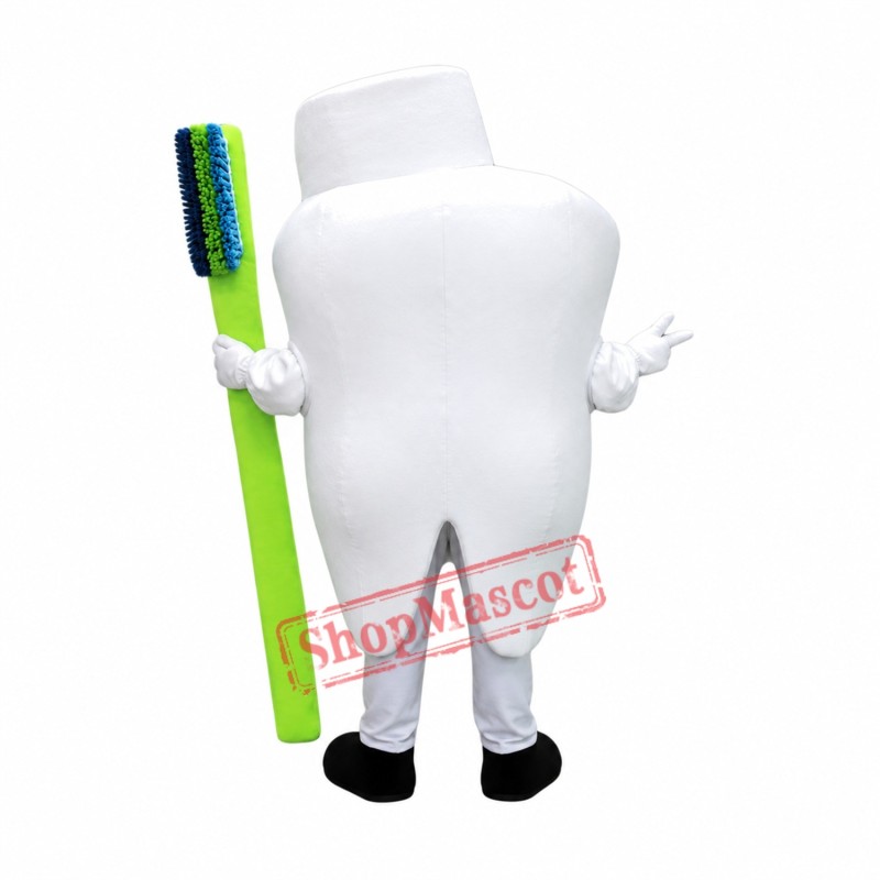 Healthy Tooth Mascot Costume Healthy Tooth Mascot Costume