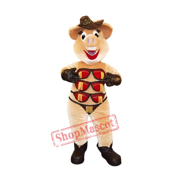 Stripper Pig Mascot Costume