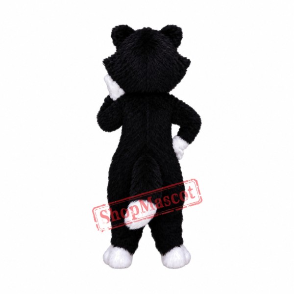 White & Black Animal Cat Mascot Costume White & Black Animal Cat Mascot Costume