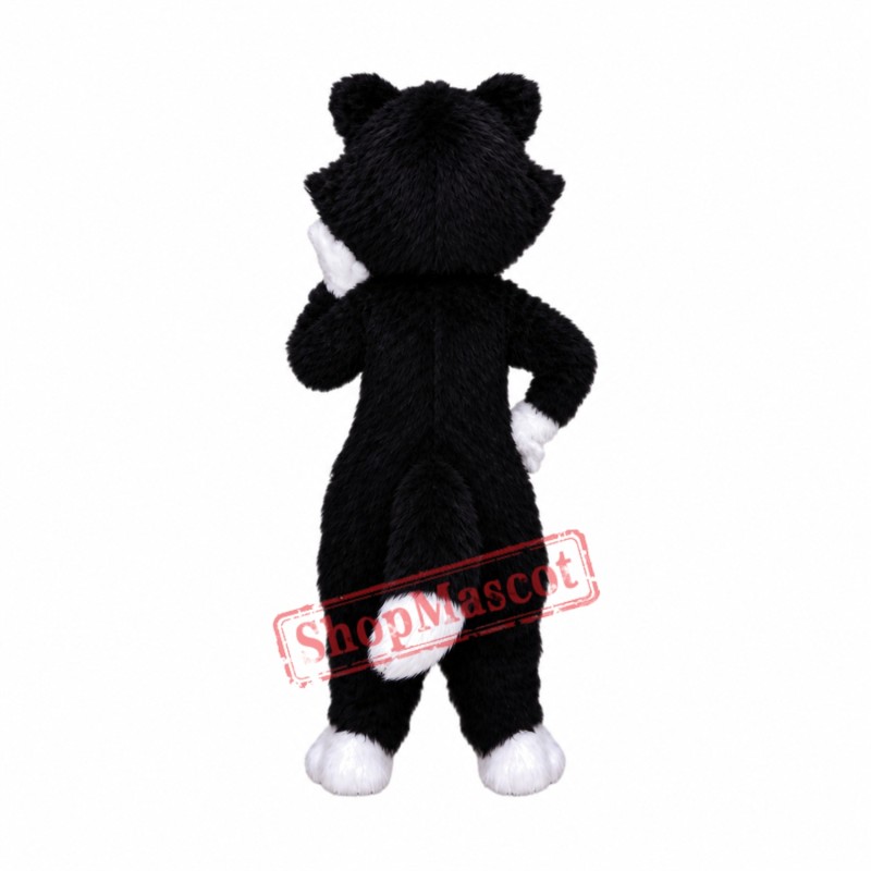 White & Black Animal Cat Mascot Costume White & Black Animal Cat Mascot Costume