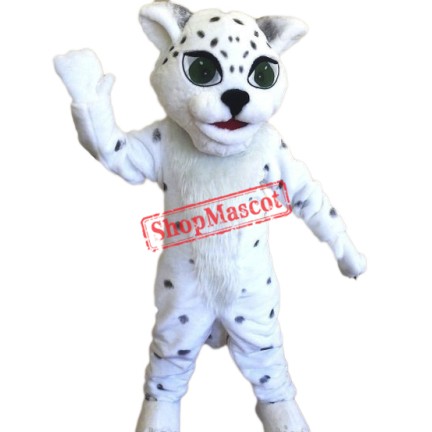 Happy Lightweight Snow Leopard Mascot Costume