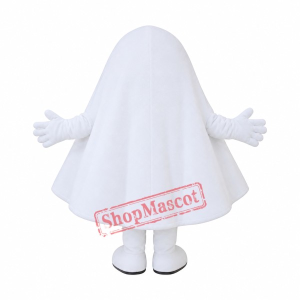 White Ghost Mascot Costume White Ghost Mascot Costume