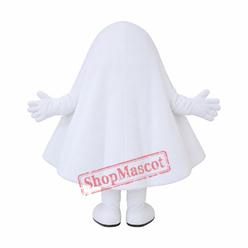 White Ghost Mascot Costume White Ghost Mascot Costume