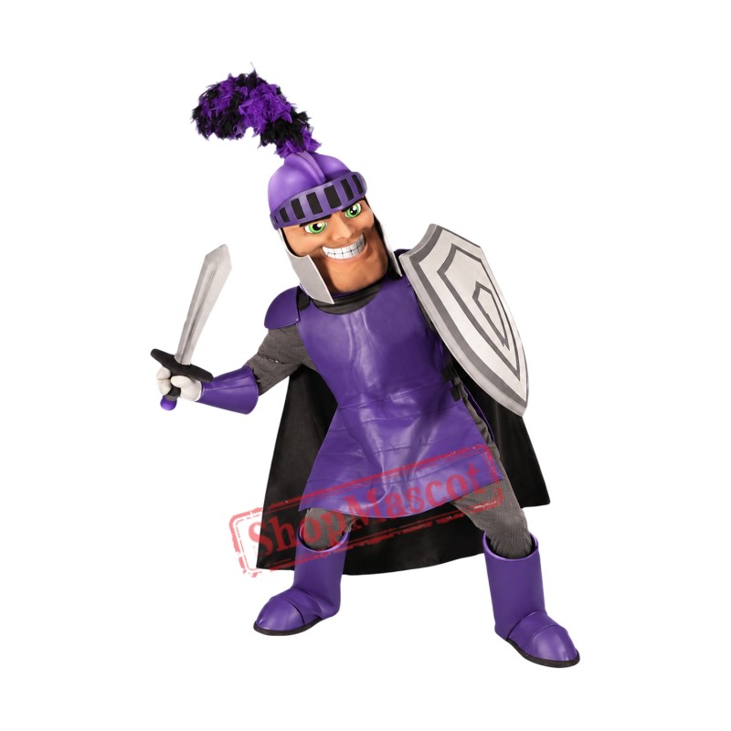 Purple Knight Mascot Costume
