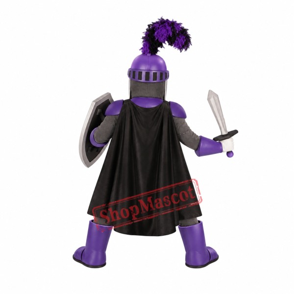Purple Knight Mascot Costume Purple Knight Mascot Costume
