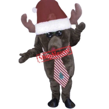 Christmas Moose Mascot Costume