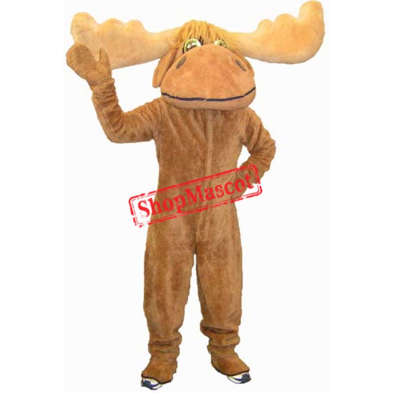 Friendly Moose Mascot Costume