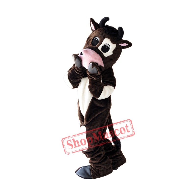 Shy Cow Mascot Costume